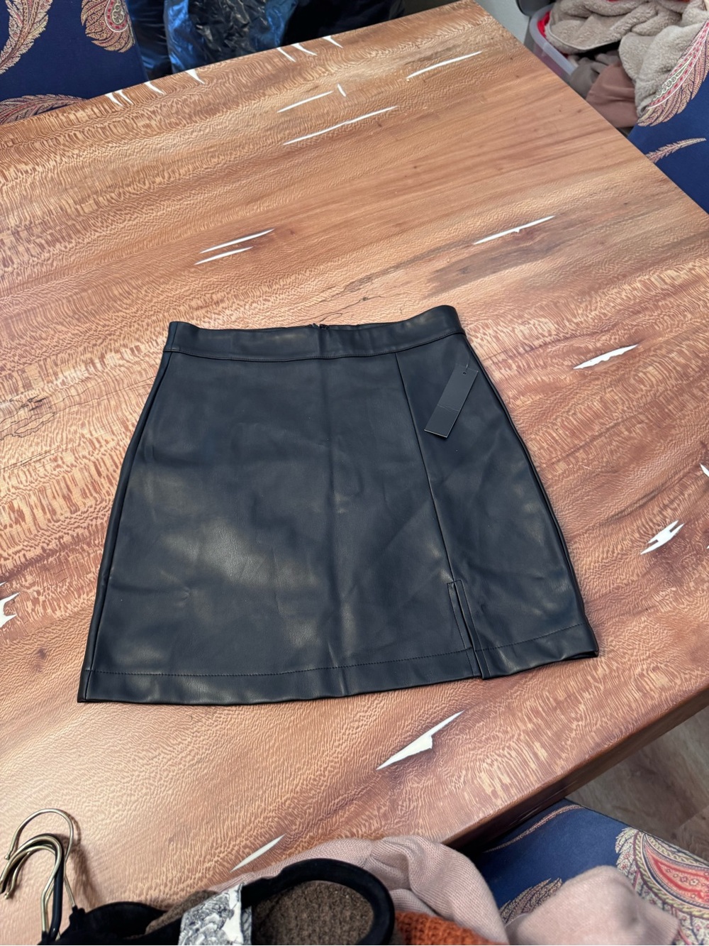 Fate Black Faux Leather Mini Skirt